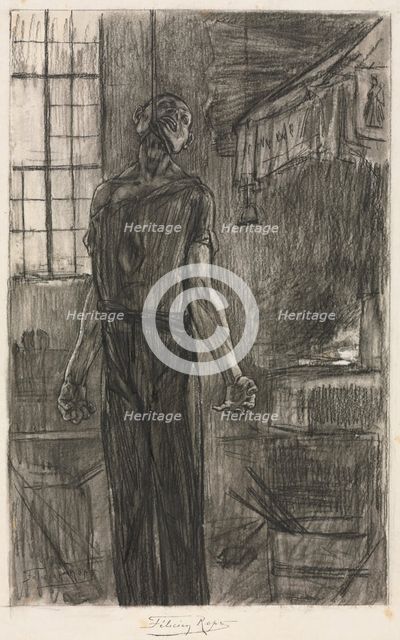 The Hanged Man in the Forge, c. 1880. Creator: Félicien Rops (Belgian, 1833-1898).