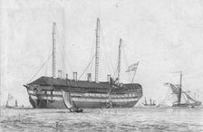 The Hastings. Seventy Four 1829. Creator: Edward William Cooke