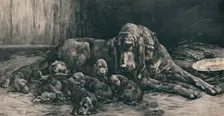 The Happy Mother 1894, (1911). Artist: Herbert Thomas Dicksee