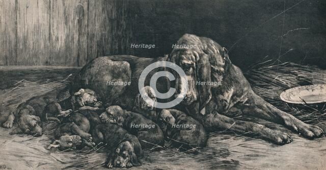 'The Happy Mother', 1894, (1911). Artist: Herbert Thomas Dicksee.