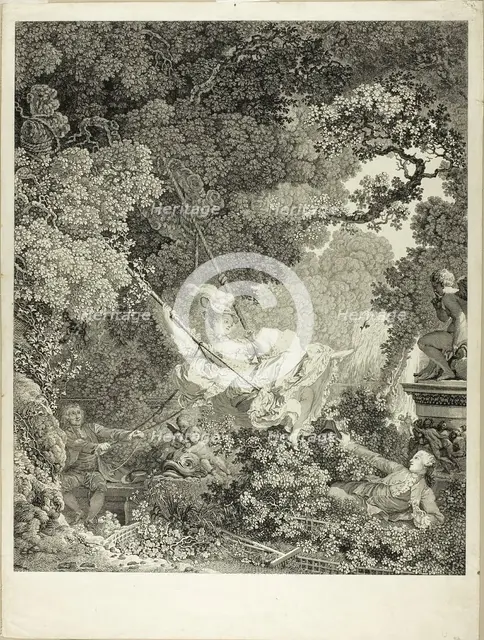 The Happy Accident of the Swing, 1792. Creator: Nicolas Delaunay.