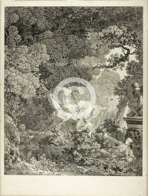 The Happy Accident of the Swing, 1792. Creator: Nicolas Delaunay.