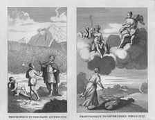 The Happy Ascetic, 1724, and Leveridge's Songs, 1727, (1809), (1827). Creator: Thomas Cook