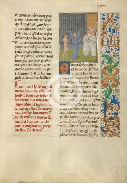 The Happy Crowds of the Faithfully Married; Les Visions du chevalier Tondal, 1475. Creator: Simon Marmion.