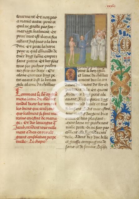 The Happy Crowds of the Faithfully Married; Les Visions du chevalier Tondal, 1475. Creator: Simon Marmion.