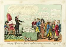 The Happy Effects of that Grand System of Shutting Ports Against the English!!, pub. Oct 1, 1808. Creator: Isaac Cruikshank