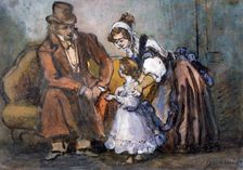 The Happy Family 1847. Artist: Paul Gavarni