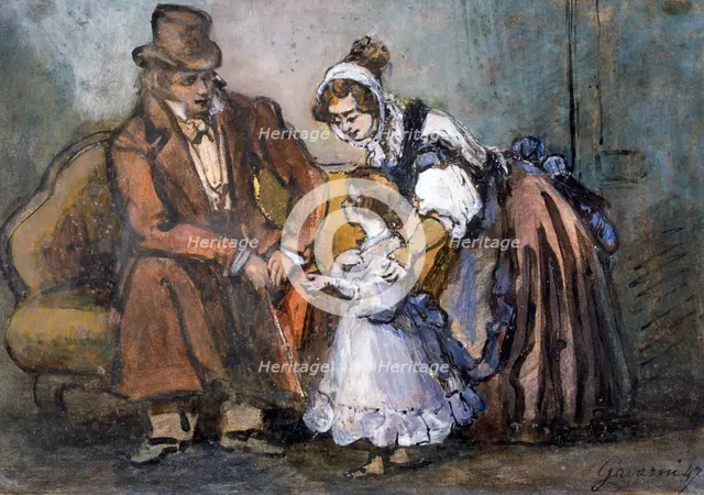 'The Happy Family', 1847. Artist: Paul Gavarni