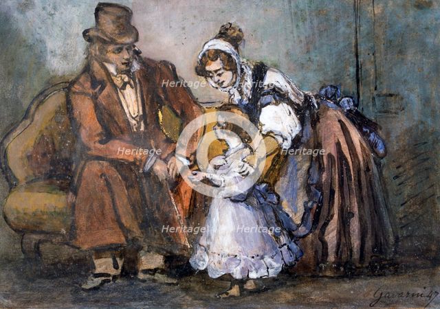 'The Happy Family', 1847. Artist: Paul Gavarni