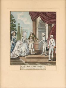 The happiness of the future: Emperor Joseph II, Archduke Franz and his bride Elisabeth..., 1786. Creator: Loeschenkohl; Johann Hieronymus (1753-1807)