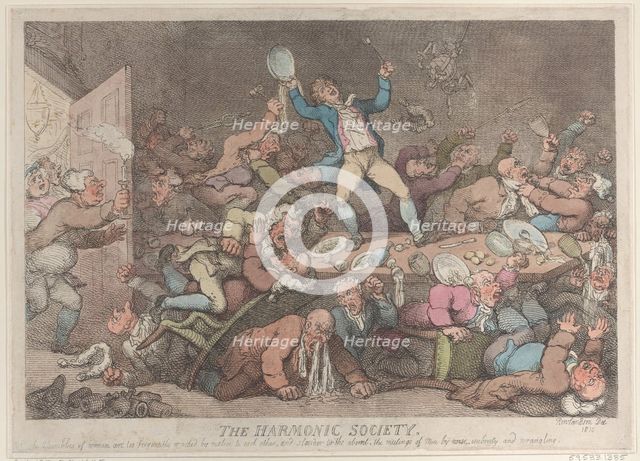 The Harmonic Society, 1810., 1810. Creator: Thomas Rowlandson.