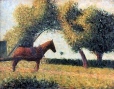 The Harnessed Horse 1883. Artist: Georges-Pierre Seurat