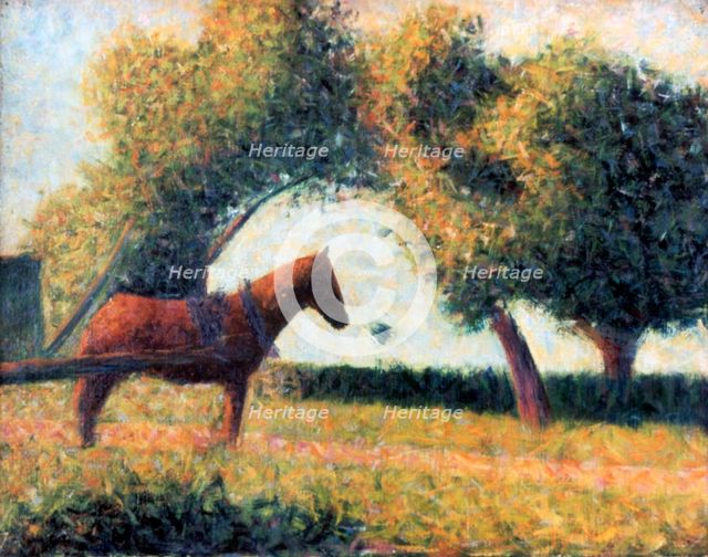 'The Harnessed Horse', 1883. Artist: Georges-Pierre Seurat