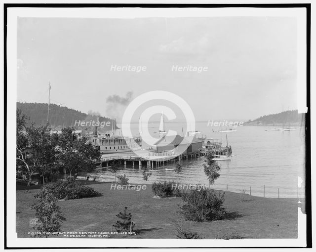 The Harbor from Newport House, Bar Harbor, Mt. i.e. Mount Desert Island, Me., c1901. Creator: Unknown.
