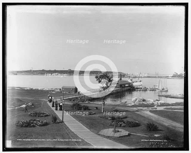 The Harbor from Oceanic Hotel, Star Island, Isles of Shoals, N.H., c1900. Creator: Unknown.