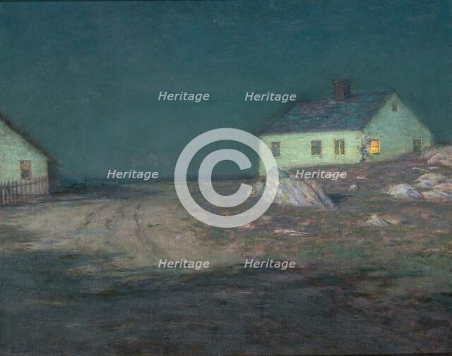 The Harbor Light, about 1900-1910. Creator: Birge Harrison.