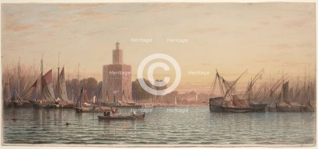 The Harbor of Seville, 1867. Creator: Samuel Colman.