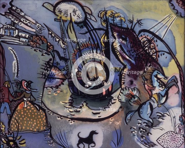 The Harbour, 1916. Artist: Kandinsky, Wassily Vasilyevich (1866-1944)