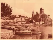 The Harbour and the Church, Saint Raphael 1930. Creator: Unknown