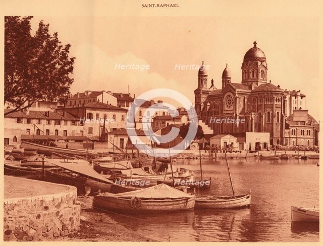 'The Harbour and the Church, Saint Raphael', 1930. Creator: Unknown.