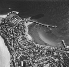 The harbour and town, St Ives, Cornwall, 1973. Artist: Aerofilms