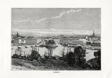 The harbour at Bayonne, France, 1879