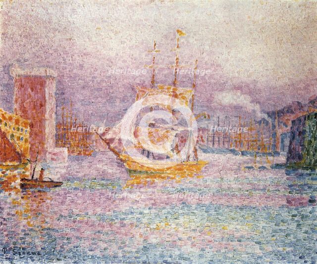 'The Harbour at Marseilles', 1907. Artist: Paul Signac