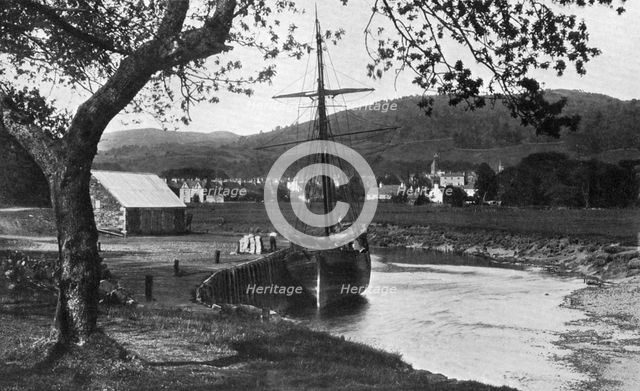 The harbour, Gatehouse of Fleet, Dumfries and Galloway, Scotland, 1924-1926.Artist: Valentine & Sons