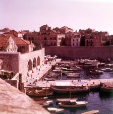 The harbour, Dubrovnik, Yugoslavia, c1955. Creator: Arthur Charles Kirby Ware