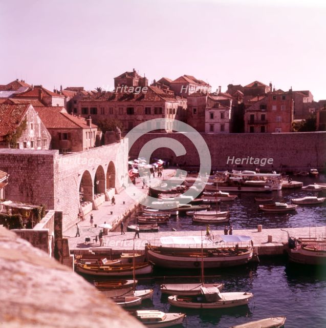 The harbour, Dubrovnik, Yugoslavia, c1955. Creator: Arthur Charles Kirby Ware.