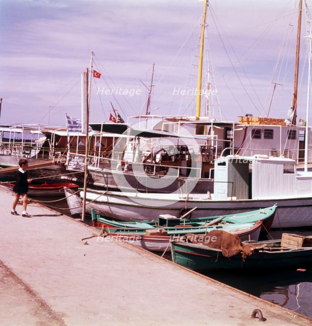 The harbour, Kusadasi, Turkey, c1955. Creator: Arthur Charles Kirby Ware.