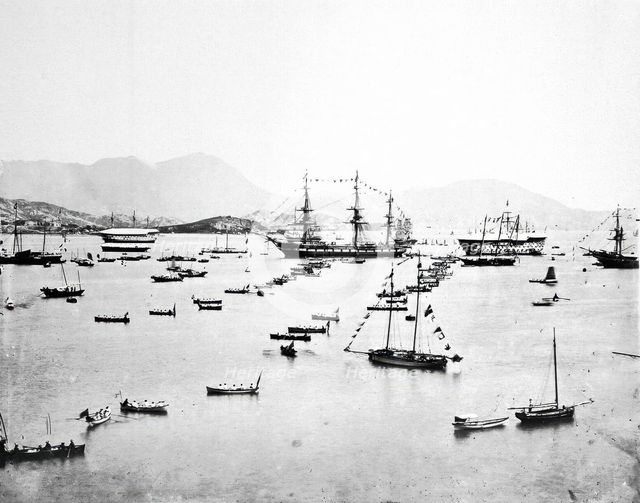 The harbour, Hong Kong, 1981 (from a negative of 1869). Creator: John Thomson.