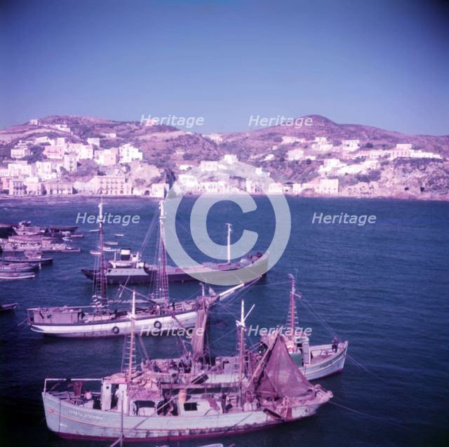 The harbour, island of Ponza, Italy, c1955.  Creator: Arthur Charles Kirby Ware.