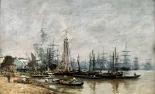 The Harbour of Bordeaux 1874. Artist: Eugene Louis Boudin