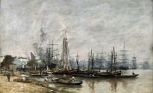 The Harbour of Bordeaux 1874. Artist: Eugene Louis Boudin