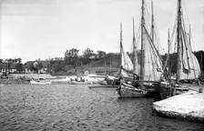 The harbour of Bäckviken, Isle of Ven, Sweden, 1925. Creator: Unknown