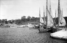 The harbour of Bäckviken, Isle of Ven, Sweden, 1925. Creator: Unknown