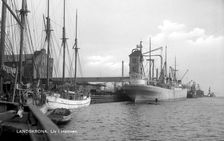 The harbour of Landskrona, Sweden 1925