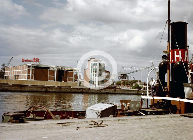 The harbour of Malmo, Scania, Sweden, 1960s Artist: Göran Algård