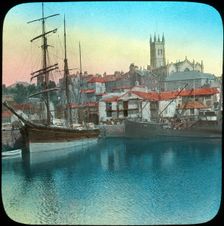 The harbour, Penzance, Cornwall, late 19th or early 20th century. Artist: Church Army Lantern Department