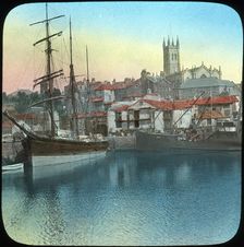 The harbour, Penzance, Cornwall, late 19th or early 20th century. Artist: Church Army Lantern Department