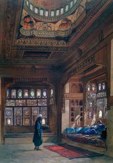 The Harem of Sheikh Sadat, Cairo 1870. Artist: Frank Dillon