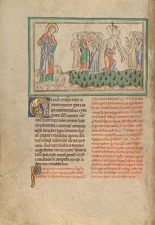 The Harp-Playing Victors on the Sea of Glass; Dyson Perrins Apocalypse, about 1255-1260. Creator: Unknown