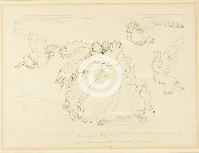 The Harpies and the Daughters of Pandarus, n.d. Creator: John Flaxman.