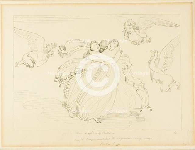 The Harpies and the Daughters of Pandarus, n.d. Creator: John Flaxman.