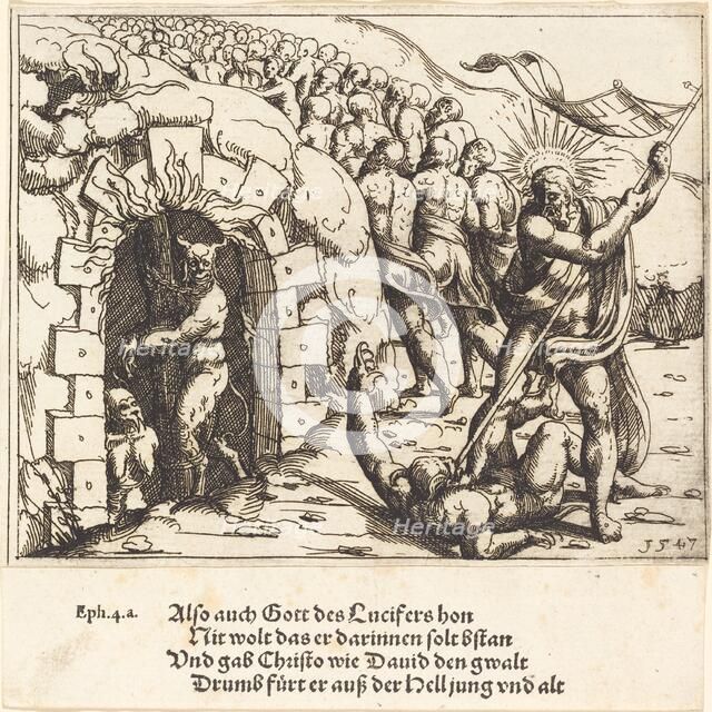 The Harrowing of Hell, 1547. Creator: Augustin Hirschvogel.