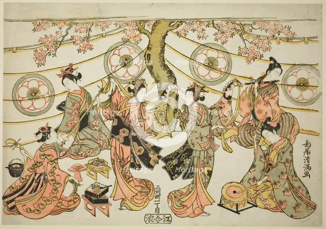 The Harugoma Dance, c. 1764. Creator: Torii Kiyomitsu.