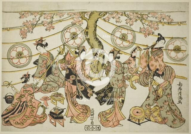 The Harugoma Dance, c. 1764. Creator: Torii Kiyomitsu.