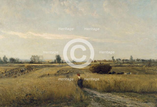 The Harvest, 1851. Artist: Daubigny, Charles-François (1817-1878)