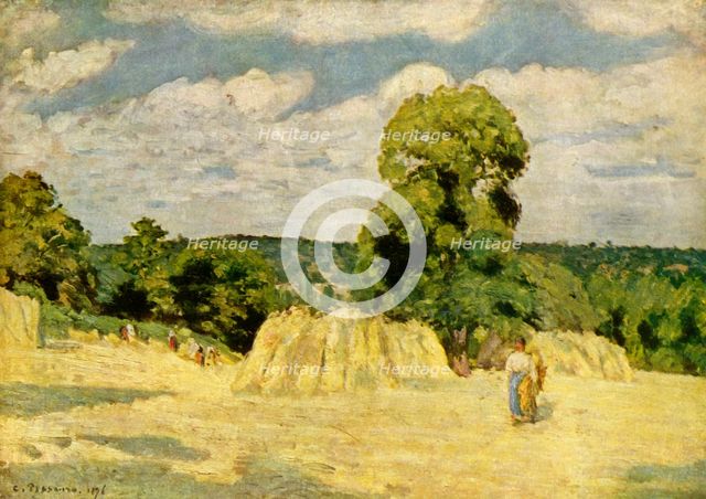 'The Harvest', 1876, (1939). Creator: Camille Pissarro.
